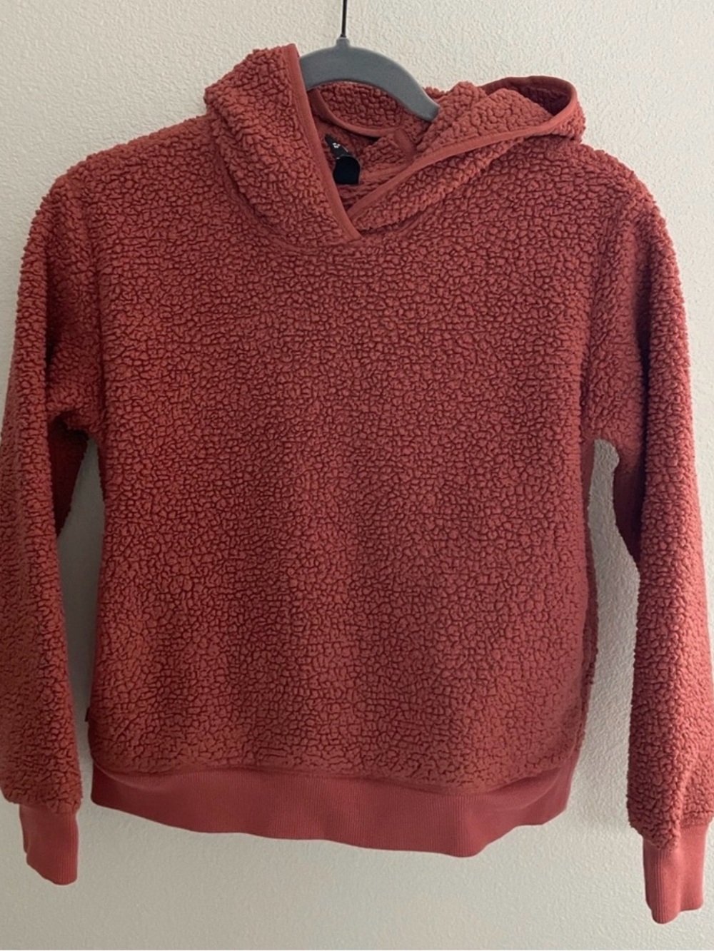Athleta Girl Cozy Sherpa Hooded Sweater - Rust Red